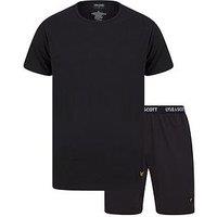 Lyle & Scott Lyle & Scott Charlie T-Shirt And Short Loungeset - Black