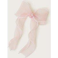 Monsoon Girls Pearly Bow Tie Hair Clip - Pink