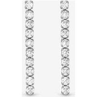 Jon Richard Rhodium Plated And Cubic Zirconia Round Tennis Earrings