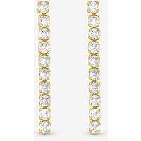 Jon Richard Gold Plated And Cubic Zirconia Round Tennis Earrings - Gift Boxed