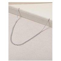 Jon Richard Rhodium Plated Cubic Zirconia Fine Drop Necklace