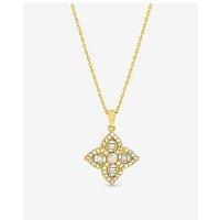 Jon Richard 18K Gold Plated And Crystal Clover Necklace