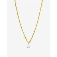 Jon Richard 18K Gold Plated Chain And Cubic Zirconia Peardrop Necklace