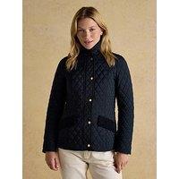 Joules Showerproof Diamond Quilted Jacket - Navy