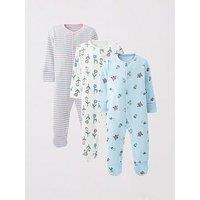 The Very Collection Floral Print 3 Pack Sleepsuits - Multi