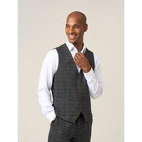 Skopes Margrave Charcoal Check Waistcoat - Grey