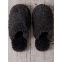Chelsea Peers Womens Faux Fur Closed Toe Slippers - Brown