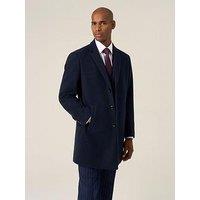 Skopes Crowe Navy Dress Overcoat - Blue