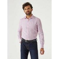 Skopes Cotton Dobby Long Sleeve Formal Shirt - Pink