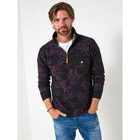 Joe Browns Skull Funnel 1/4 Zip Sweat - Purple