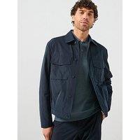 Mango Iago Lightweight Short Blouson Jacket - Dark Blue