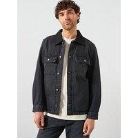 Mango Lithia Denim Overshirt - Dark Grey