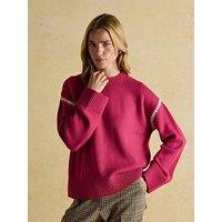 Joules Blanket Stitch Jumper - Pink