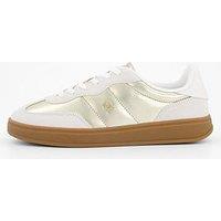 Tommy Hilfiger Jackie Metallic Trainer - Ecru
