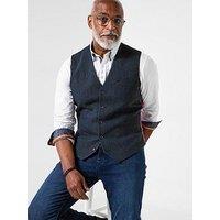 Joe Browns Herringbone Button Waistcoat - Navy