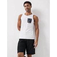 Jack & Jones Honolulu Pocket Aop Vest - White