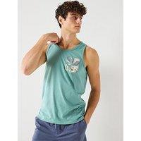 Jack & Jones Honolulu Pocket Aop Vest - Aqua