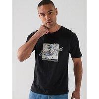 Jack & Jones Honolulu Graphic T-Shirt - Black