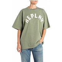 Replay Cotton Jersey Logo T-Shirt - Green