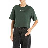 Replay Cotton Jersey Small Logo T-Shirt - Green