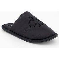 Calvin Klein Satin Slippers - Black
