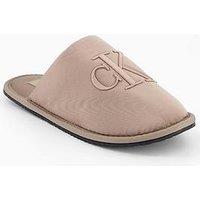 Calvin Klein Satin Slippers - Beige