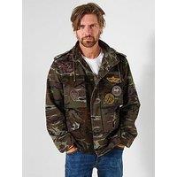 Joe Browns Camo Utility Hooded Jacket - Khaki