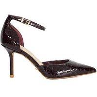 Dune London Calmness Leather Pointed Toe Court Shoe - Burgundy