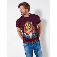 Joe Browns Lion Graphic T Shirt - Dark Purple