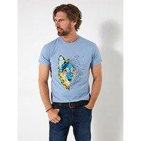 Joe Browns Wolf Contrast Print T Shirt - Blue