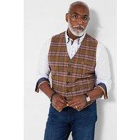 Joe Browns Check Front Waistcoat - Brown