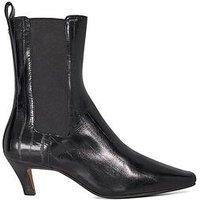 Dune London Odele Chiselled Toe Suede Ankle Boots - Black