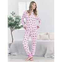 Chelsea Peers Long Sleeve Crew Neck Set - Pink