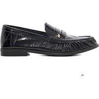 Dune London Grisella Leather Loafers - Black