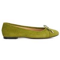 Dune London Highest Suede Ballet Pump - Green