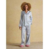 Joules Satin Pyjama Set - Blue Stripe