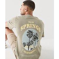 Jack & Jones City Back Graphic T-Shirt - Khaki