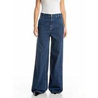Replay Wide Leg Fit Jeans - Blue