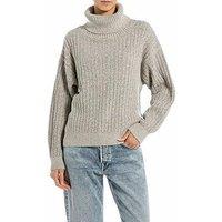 Replay Cotton Blend Jumper - Beige