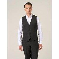 Skopes Elijah Charcoal Check Waistcoat - Dark Grey