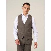 Skopes Jude Fawn Herringbone Waistcoat - Light Brown