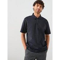 Mango London Heavyweight Polo Shirt - Navy