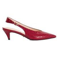 Dune London Connect Leather Slingback Heel - Red