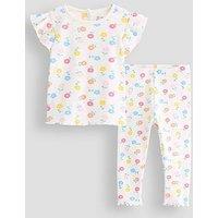 The Very Collection Floral T-Shirt And Legging Set - White