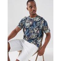 Jack & Jones Honolulu Aop Printed T-Shirt - Navy