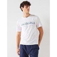Jack & Jones Devin Daytona Print T-Shirt - White