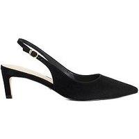 Dune London Wide Fit Celinna Suede Slingback Heels - Black