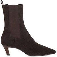 Dune London Wide Fit Odele Suede Ankle Boots - Brown