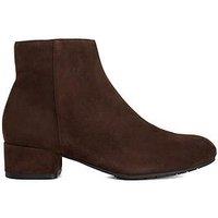 Dune London Wide Fit Pippie Suede Ankle Boots - Brown