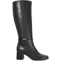 Dune London Wide Fit Sanna Leather Knee High Boots - Black